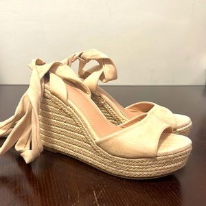 Cute lace-up wedges!